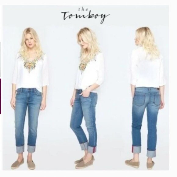 Johnny Was The Tomboy Mid Rise Jeans Blue Size 30 NWT - Picture 2 of 13